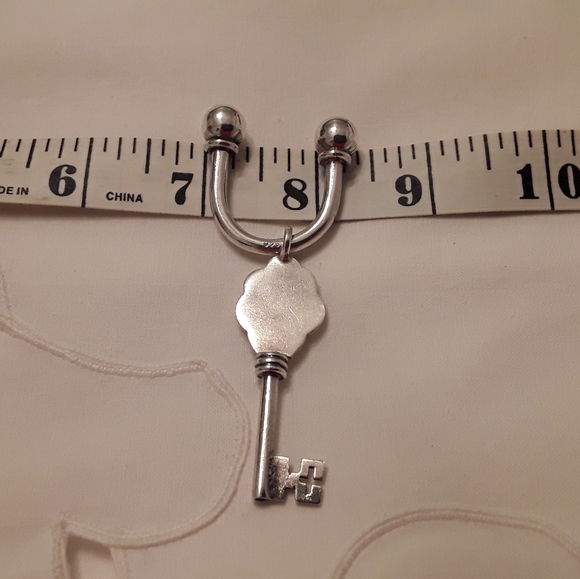 925 SOLID STERLING ENGRAVABLE SKELATON KEY RING - Picture 7 of 8